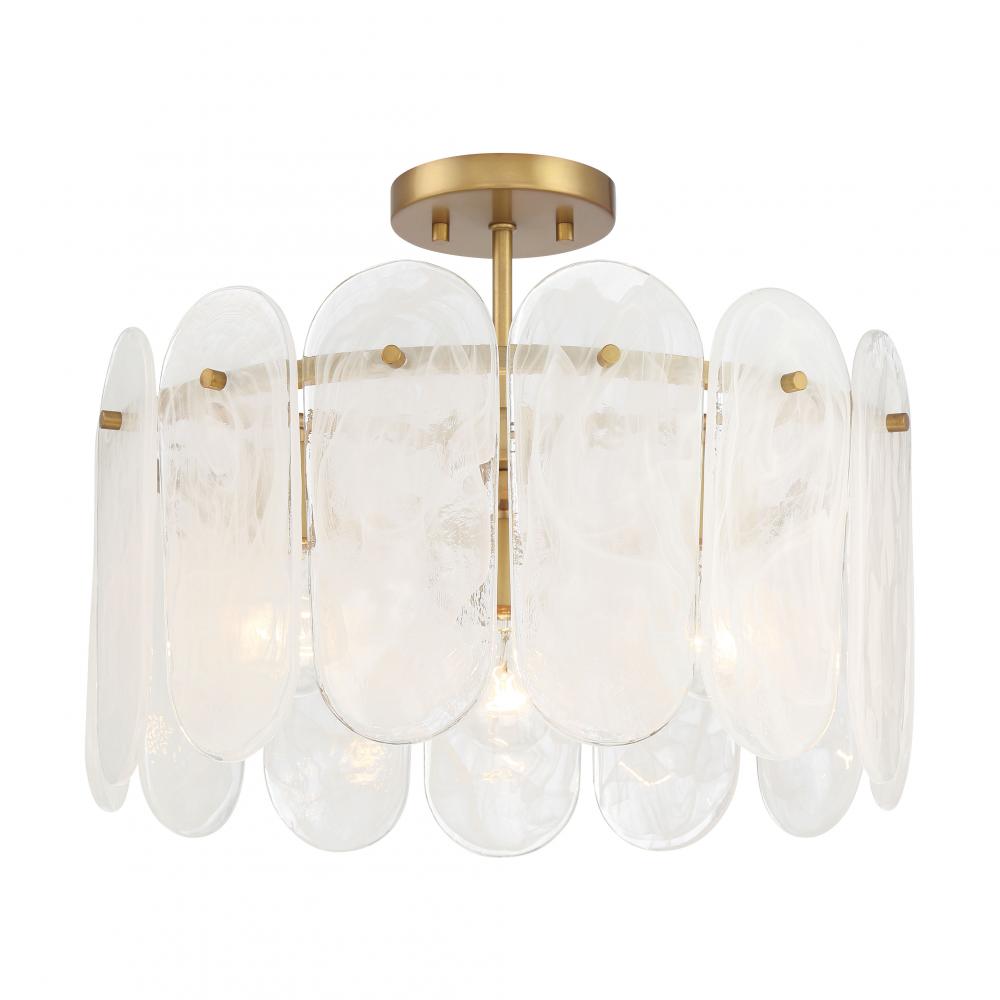 OLDMILL - 3 LIGHT SEMI FLUSH