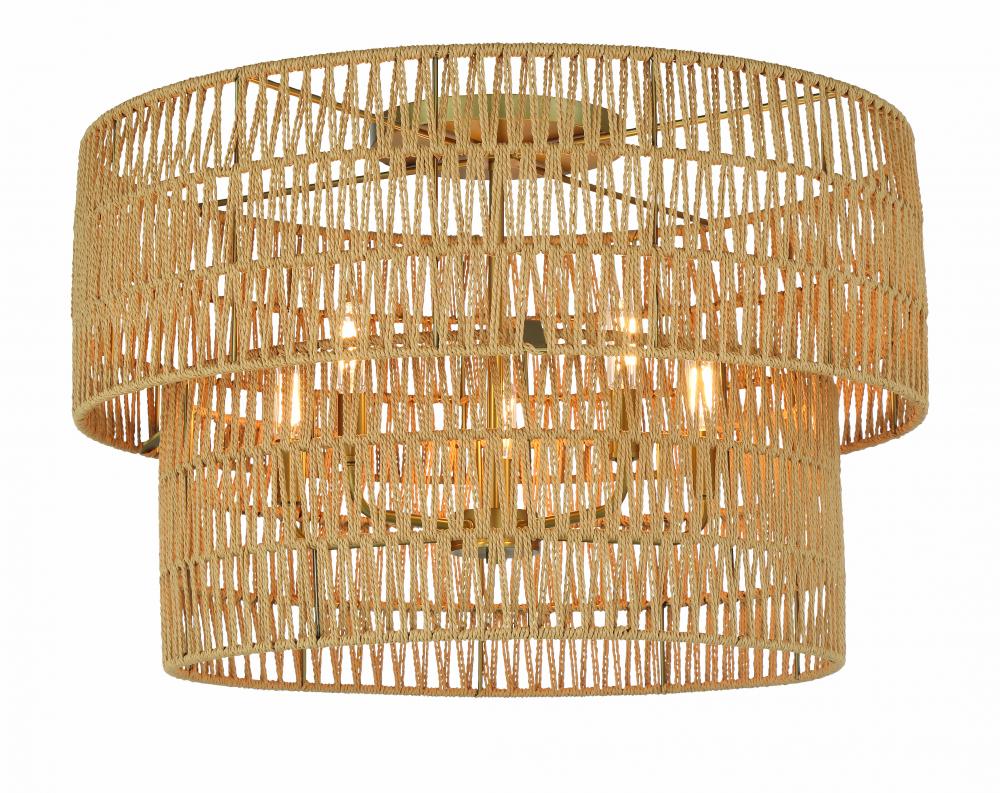 BUNGALOW HEAVEN - 26" 5 LIGHT FLUSH MOUNT