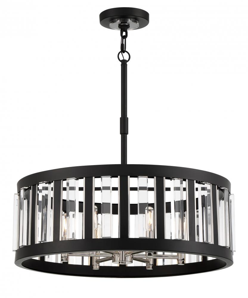 MAJESTIC SPLENDOR - 6 LIGHTS PENDANT FIXTURE IN METAL