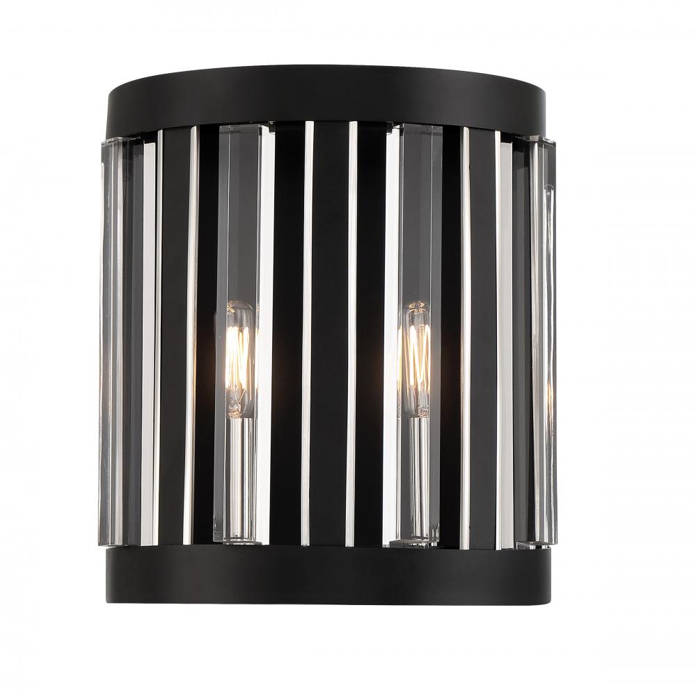 MAJESTIC SPLENDOR - 2 LIGHTS WALL SCONCE FIXTURE IN METAL