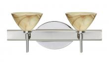 Besa Lighting 2SW-174383-CR - Besa Wall Domi Chrome Mocha 2x40W G9
