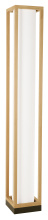 Eglo 390103A - 4 LT Floor Lamp w/ Natural Wood Frame, Black Base & White Fabric Shade