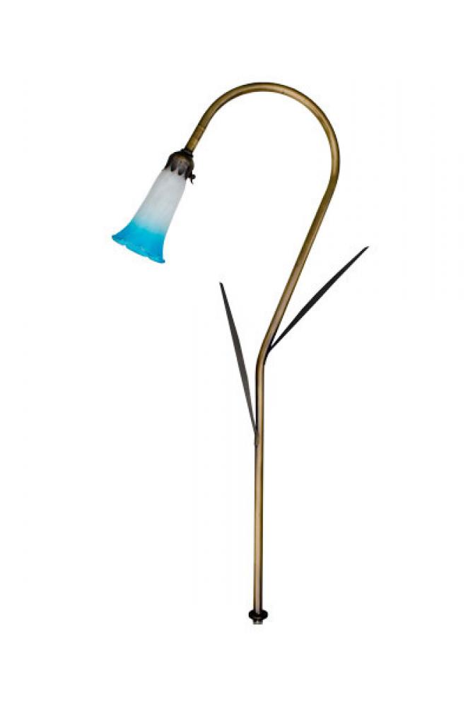 BRASS PATH LIGHT W/ LEAF 2.5W JC-LED 12V