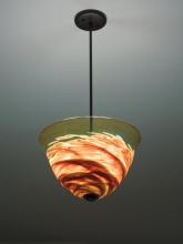 WPT Design ROSE-AGUA-AM-BZ-29 - Agua Viva-7x17-Pendant-Incandescent-Amber-29" OA Drop-BZ Hardware
