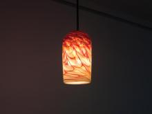 WPT Design ROSE-CYL-CLBL-SV-35 - Rose Cylinder - Pendant - Incandescent 35" OA Drop-Clear Blue